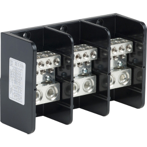 Schneider Electric Power Distribution Block; 760A; 600VAC; 3-Pole; Box Terminals; 1/8 Line/Load Terminal Openings; Panel Mount